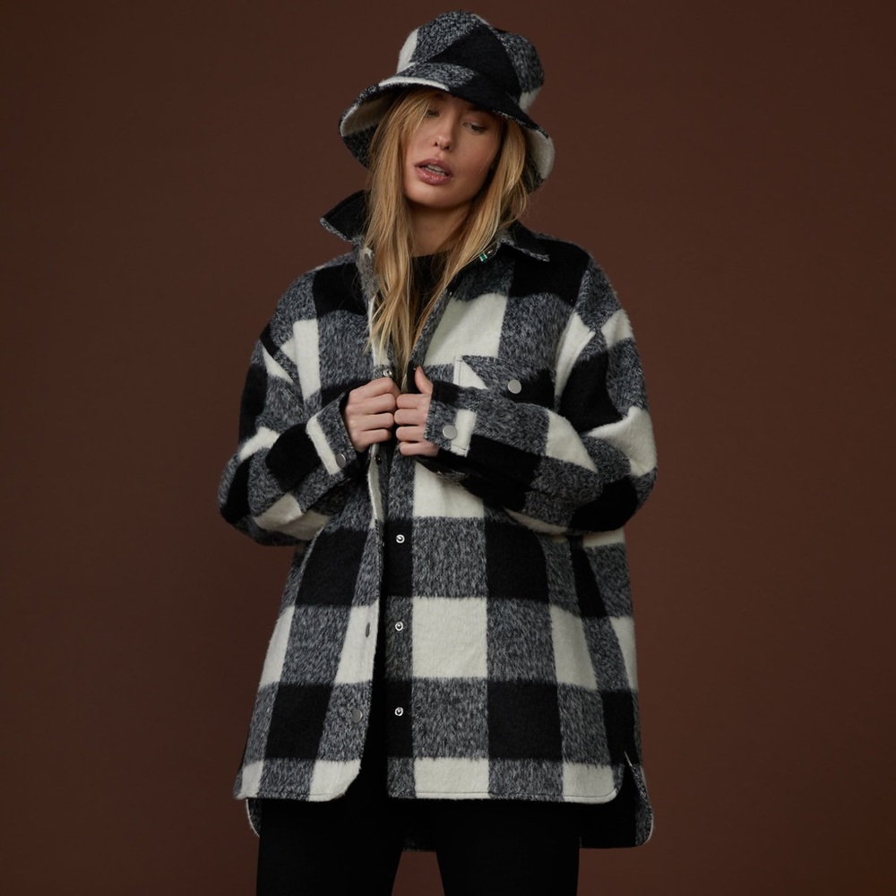 Monrow Plaid Flannel Jacket